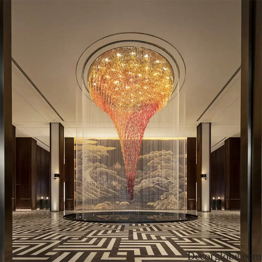 Evangeline Custom Build Large Foyer Glass Chandelier Chandelier