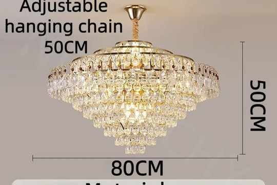 Crystal Chandelier European-style Luxury Living Room Ceiling Light Modern Minimalist And Elegant Villa Dining Room