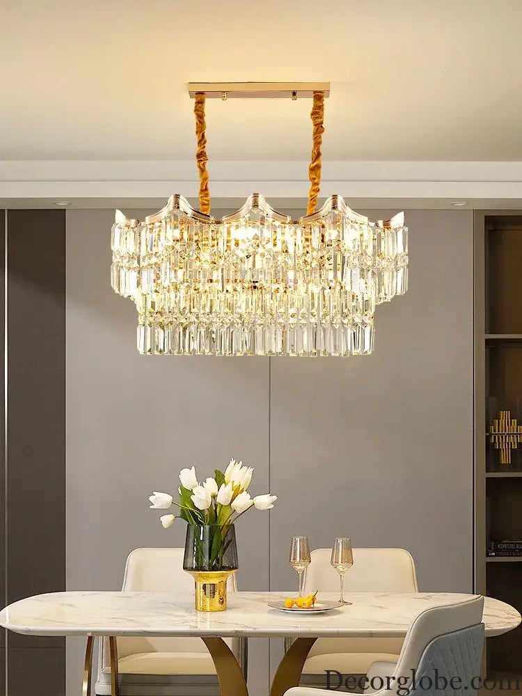 Exquisite Crystal Chandelier for Living Rooms, Bedrooms, and More - Modern French Light Luxury Design - DecorGlobe