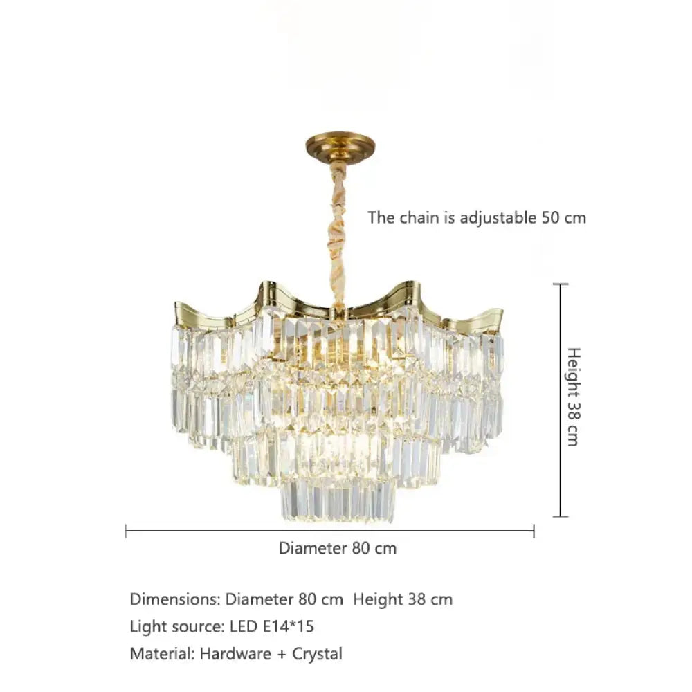 Exquisite Crystal Chandelier for Living Rooms, Bedrooms, and More - Modern French Light Luxury Design - DecorGlobe