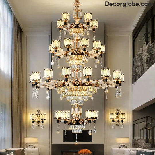 Exquisite Crystal Pendant Chandelier - A Luxurious and Romantic Lighting Fixture for Your Living Space - DecorGlobe
