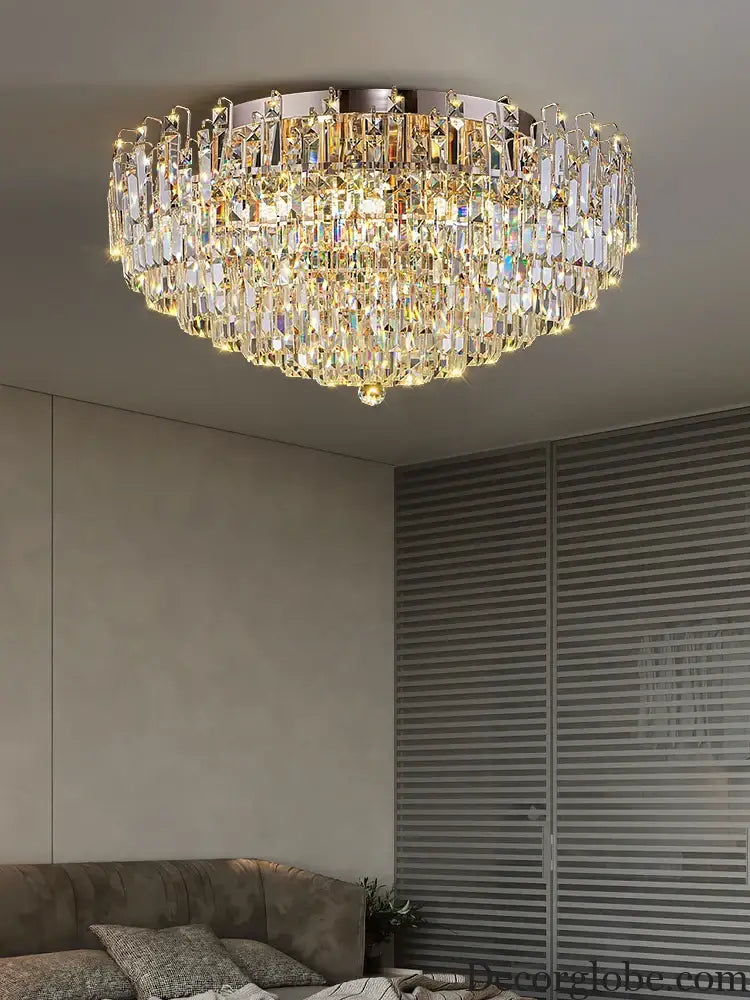 Exquisite Light Luxury Crystal Chandelier for Elegant Living and Dining Spaces - DecorGlobe