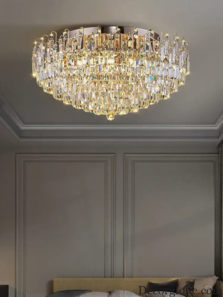 Exquisite Light Luxury Crystal Chandelier for Elegant Living and Dining Spaces - DecorGlobe