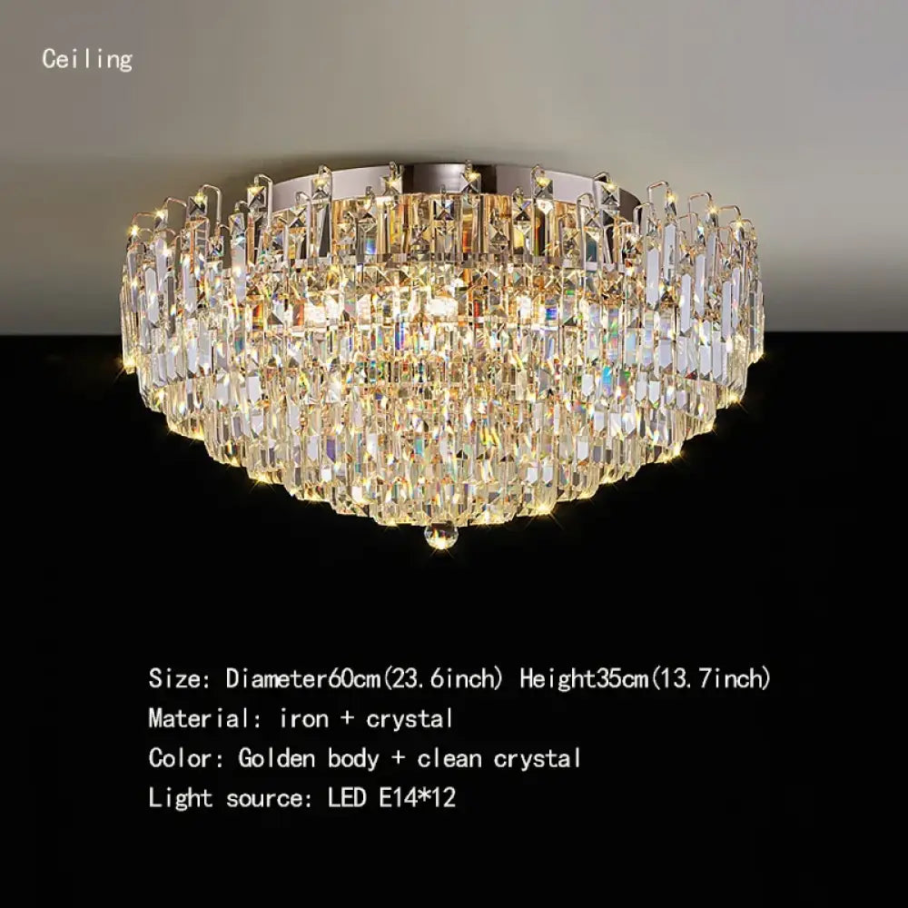 Exquisite Light Luxury Crystal Chandelier for Elegant Living and Dining Spaces - DecorGlobe