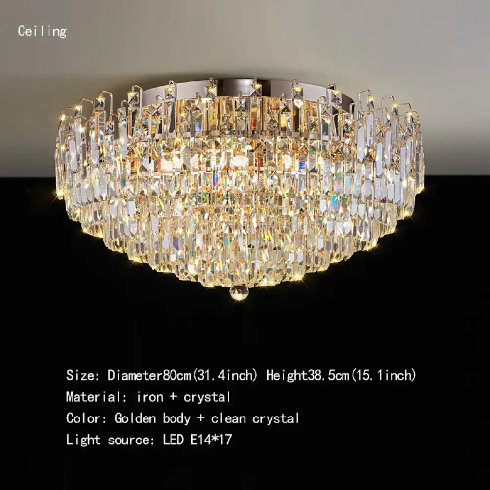 Exquisite Light Luxury Crystal Chandelier for Elegant Living and Dining Spaces - DecorGlobe