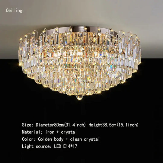 Exquisite Light Luxury Crystal Chandelier for Elegant Living and Dining Spaces - DecorGlobe