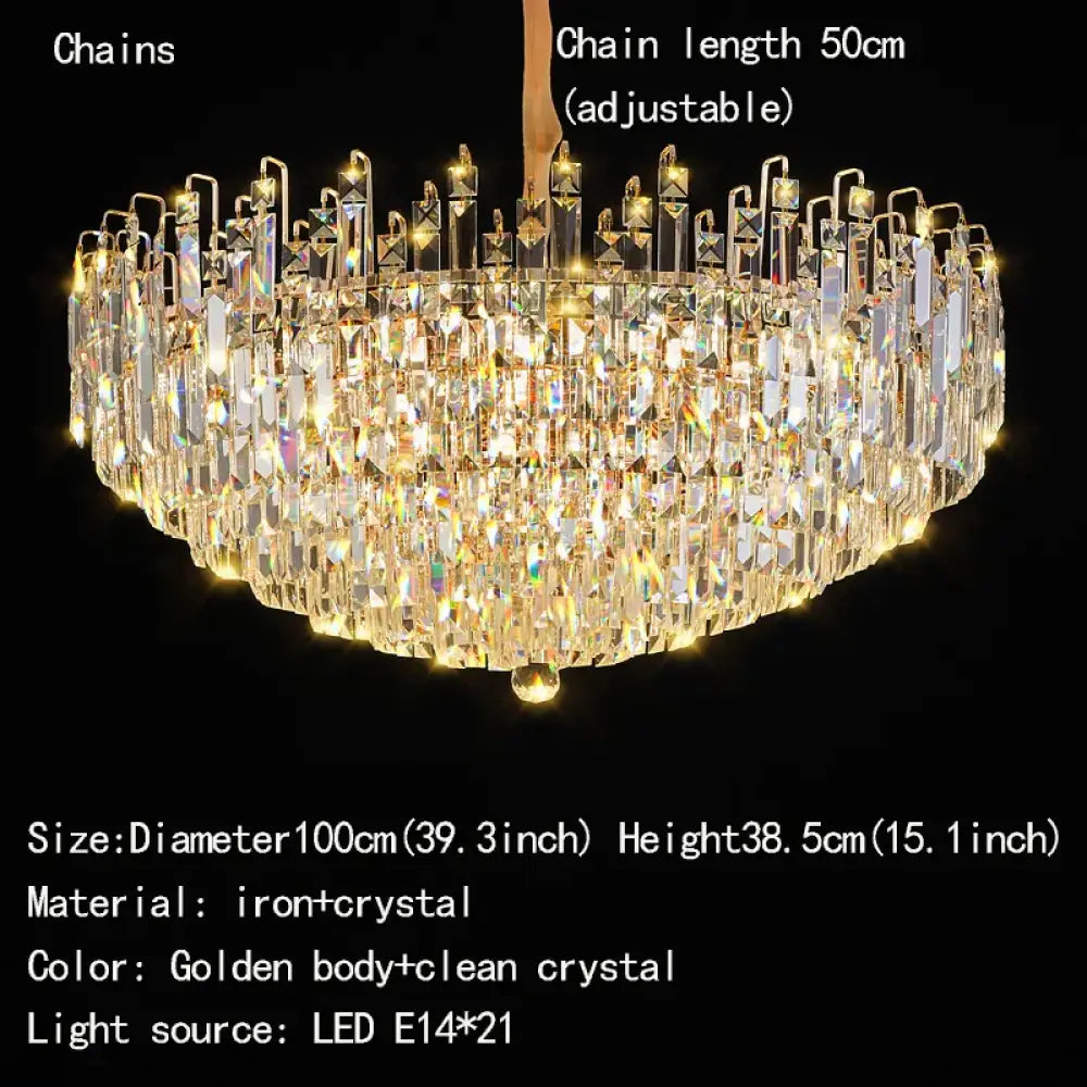 Exquisite Light Luxury Crystal Chandelier for Elegant Living and Dining Spaces - DecorGlobe