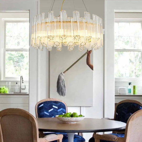 Freya's Modern Gold Crystal Chandelier: Illuminate Your Space with Elegance - DecorGlobe