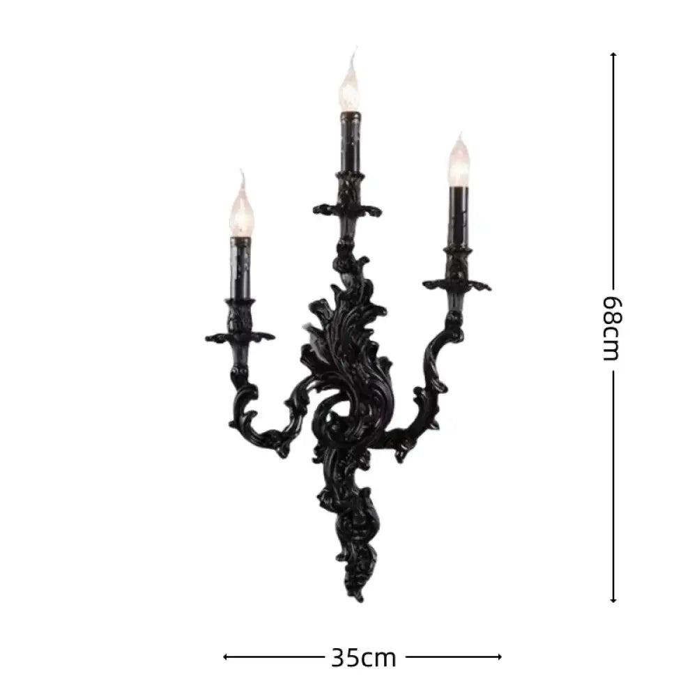European Nordic 2 heads/3 heads/5 heads Classic Vintage Sconces Royal Lamp Copper Candle Light Hotel Retro Wall Lamps