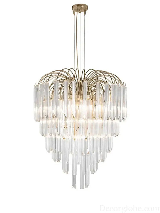 Gianna Italian Crystal Glass Pendant Chandelier – Classic Hanging Light for Staircase & High Ceilings chandelier