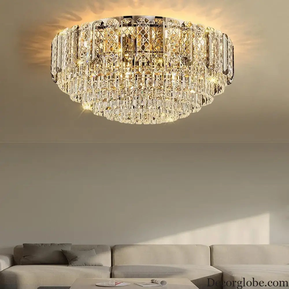 High-End Crystal Ceiling Lamp - Latest Light Luxury Design for Dining Rooms, an Exquisite Main Lamp Chandelier - DecorGlobe