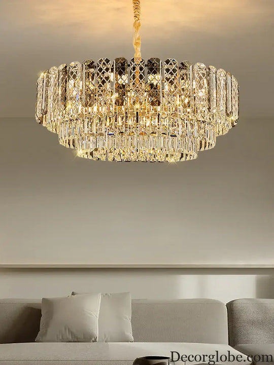 High-End Crystal Ceiling Lamp - Latest Light Luxury Design for Dining Rooms, an Exquisite Main Lamp Chandelier - DecorGlobe