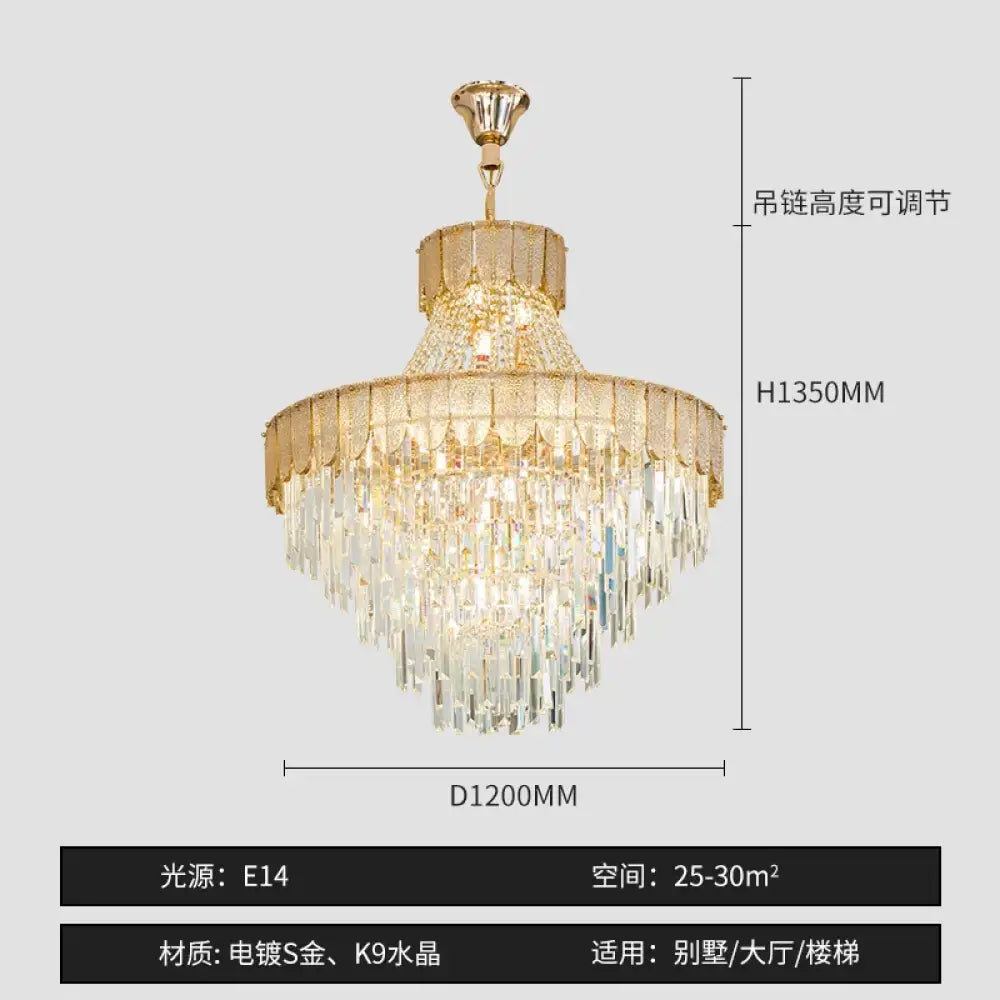 High-End Crystal Chandelier - Artistic Lighting for Living and Dining Spaces, Luxury Hotels, and Duplex Homes - DecorGlobe
