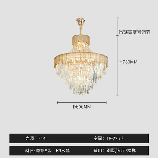 High-End Crystal Chandelier - Artistic Lighting for Living and Dining Spaces, Luxury Hotels, and Duplex Homes - DecorGlobe