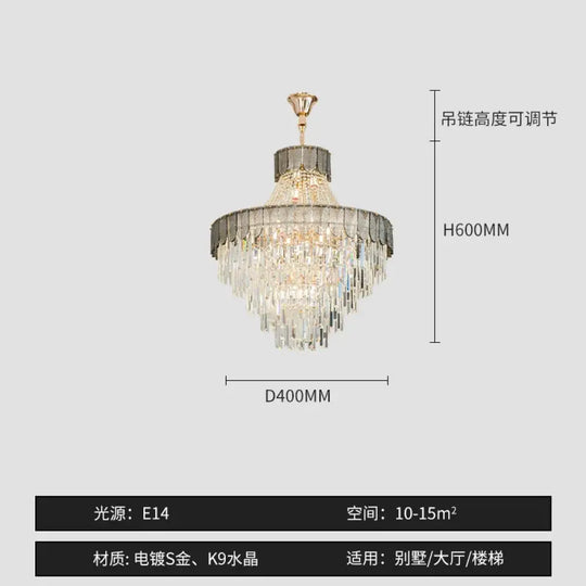 High-End Crystal Chandelier - Artistic Lighting for Living and Dining Spaces, Luxury Hotels, and Duplex Homes - DecorGlobe