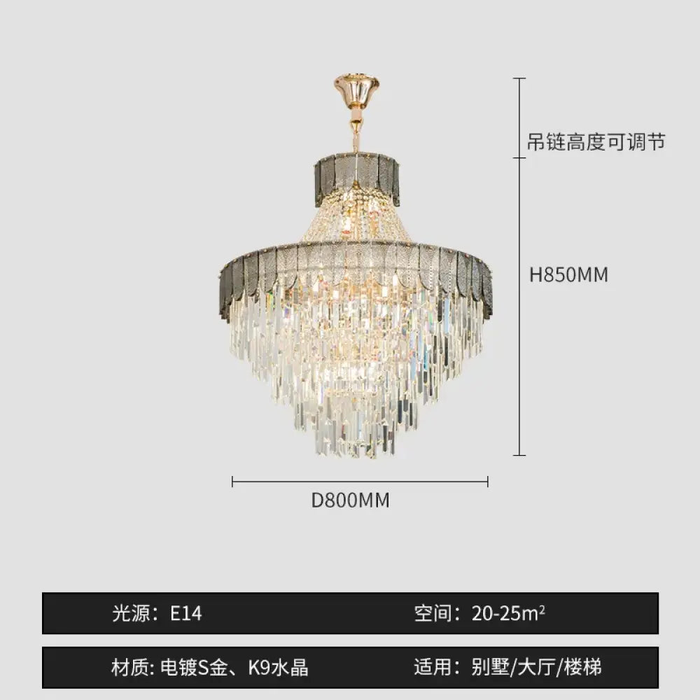 High-End Crystal Chandelier - Artistic Lighting for Living and Dining Spaces, Luxury Hotels, and Duplex Homes - DecorGlobe