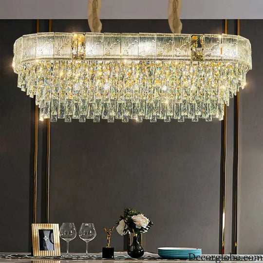 High-End Crystal Chandelier - Elegance and Artistry for Villa Living Spaces - DecorGlobe