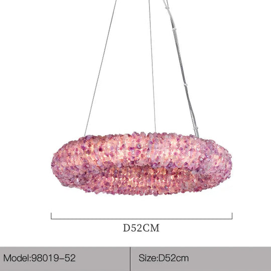 High-End Natural Crystal Chandelier for Living &amp; Bedroom D52cm