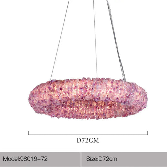 High-End Natural Crystal Chandelier for Living &amp; Bedroom D72cm