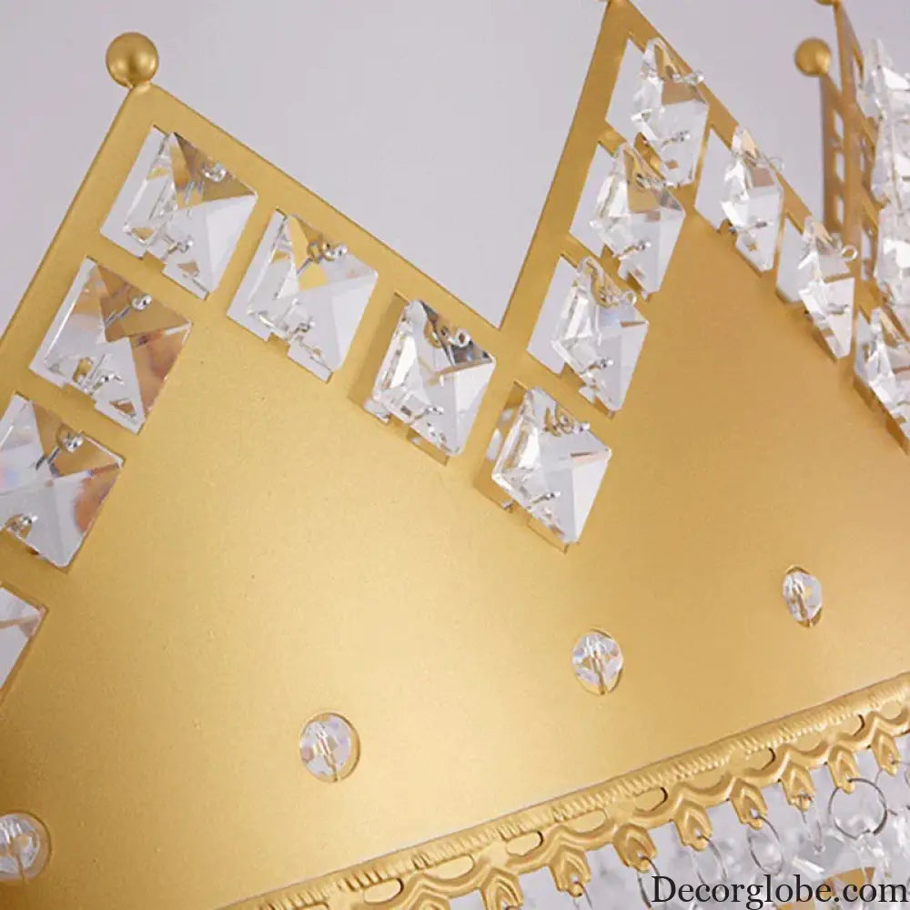 Elegant French Pastoral Golden Crystal Chandelier - Perfect for Living Rooms, Dining Rooms, Bedrooms, and Entrances - DecorGlobe