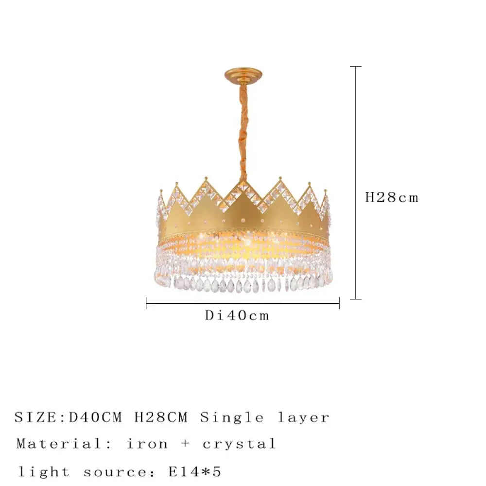 Elegant French Pastoral Golden Crystal Chandelier - Perfect for Living Rooms, Dining Rooms, Bedrooms, and Entrances - DecorGlobe