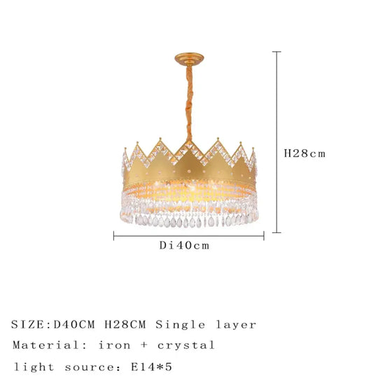 Elegant French Pastoral Golden Crystal Chandelier - Perfect for Living Rooms, Dining Rooms, Bedrooms, and Entrances - DecorGlobe