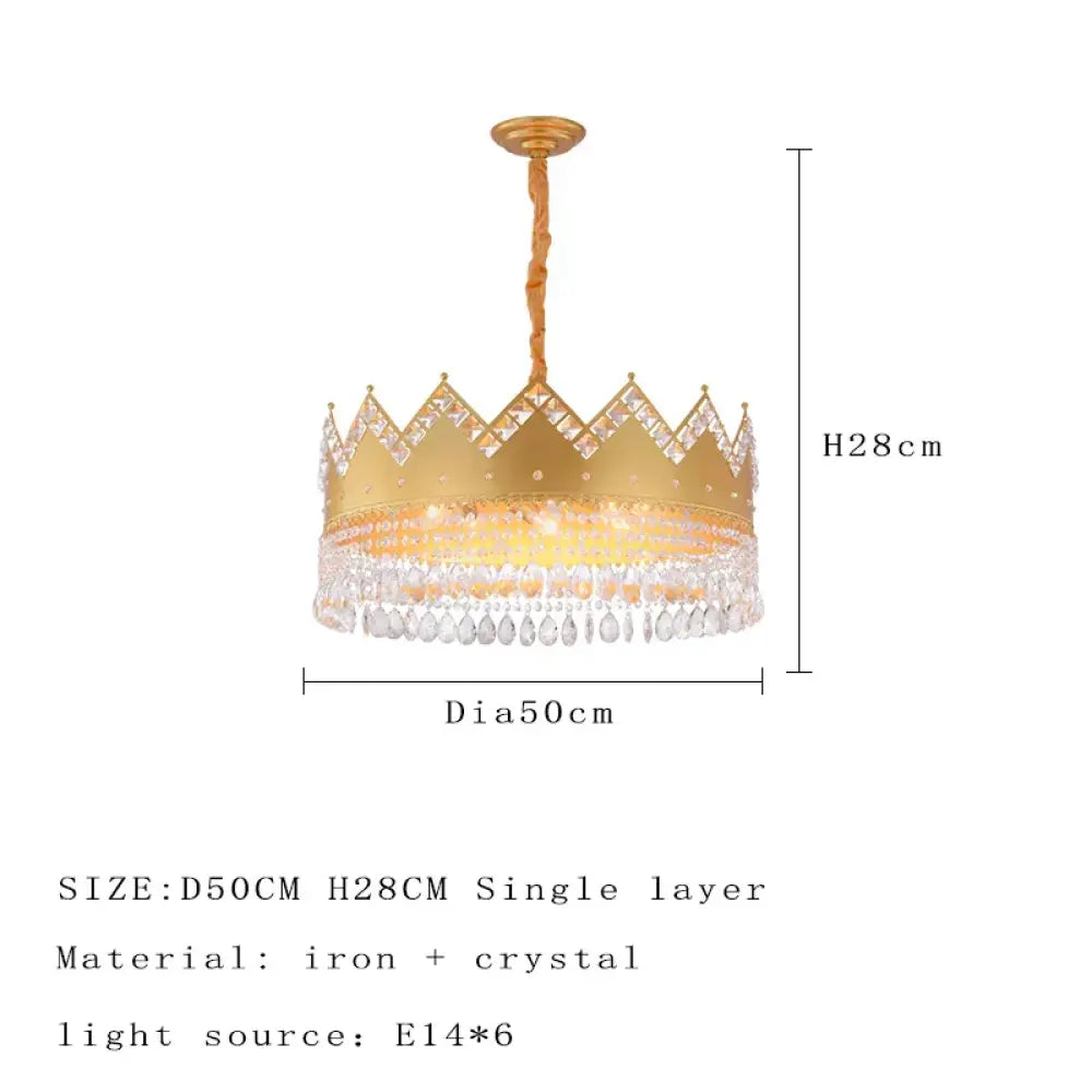 Elegant French Pastoral Golden Crystal Chandelier - Perfect for Living Rooms, Dining Rooms, Bedrooms, and Entrances - DecorGlobe