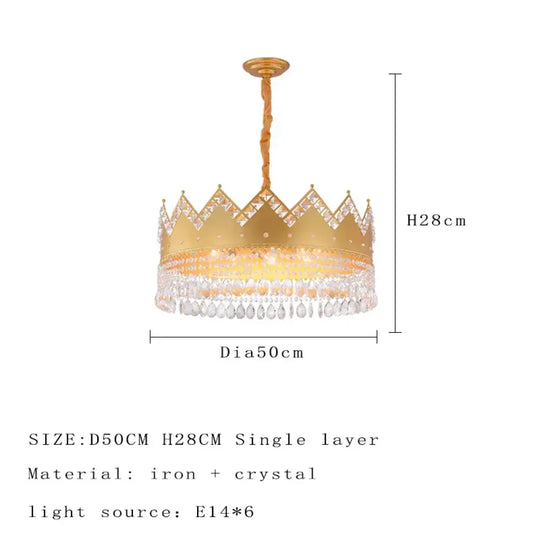 Elegant French Pastoral Golden Crystal Chandelier - Perfect for Living Rooms, Dining Rooms, Bedrooms, and Entrances - DecorGlobe