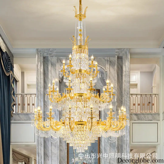 European Crystal Branch Chandelier for Villa Staircase