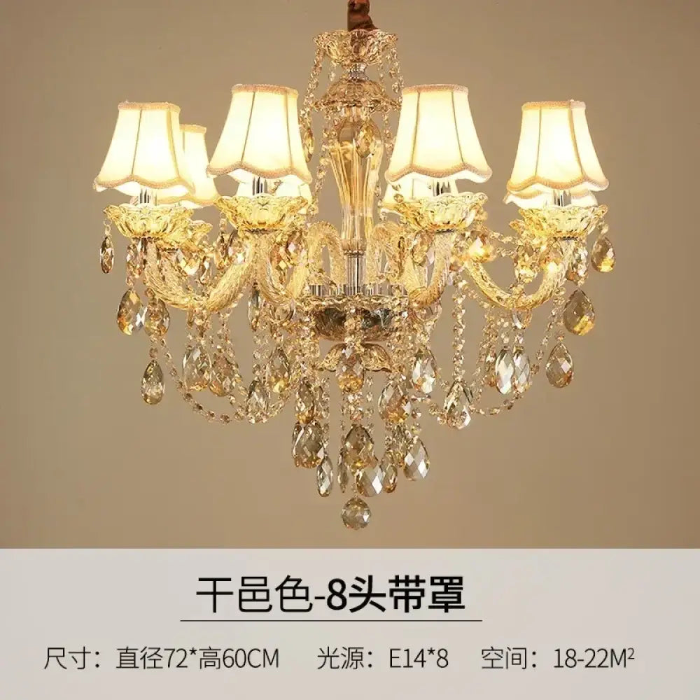 Crystal chandelier minimalist modern bedroom dining room chandelier WithCover / 8Diameter72 Chandeliers