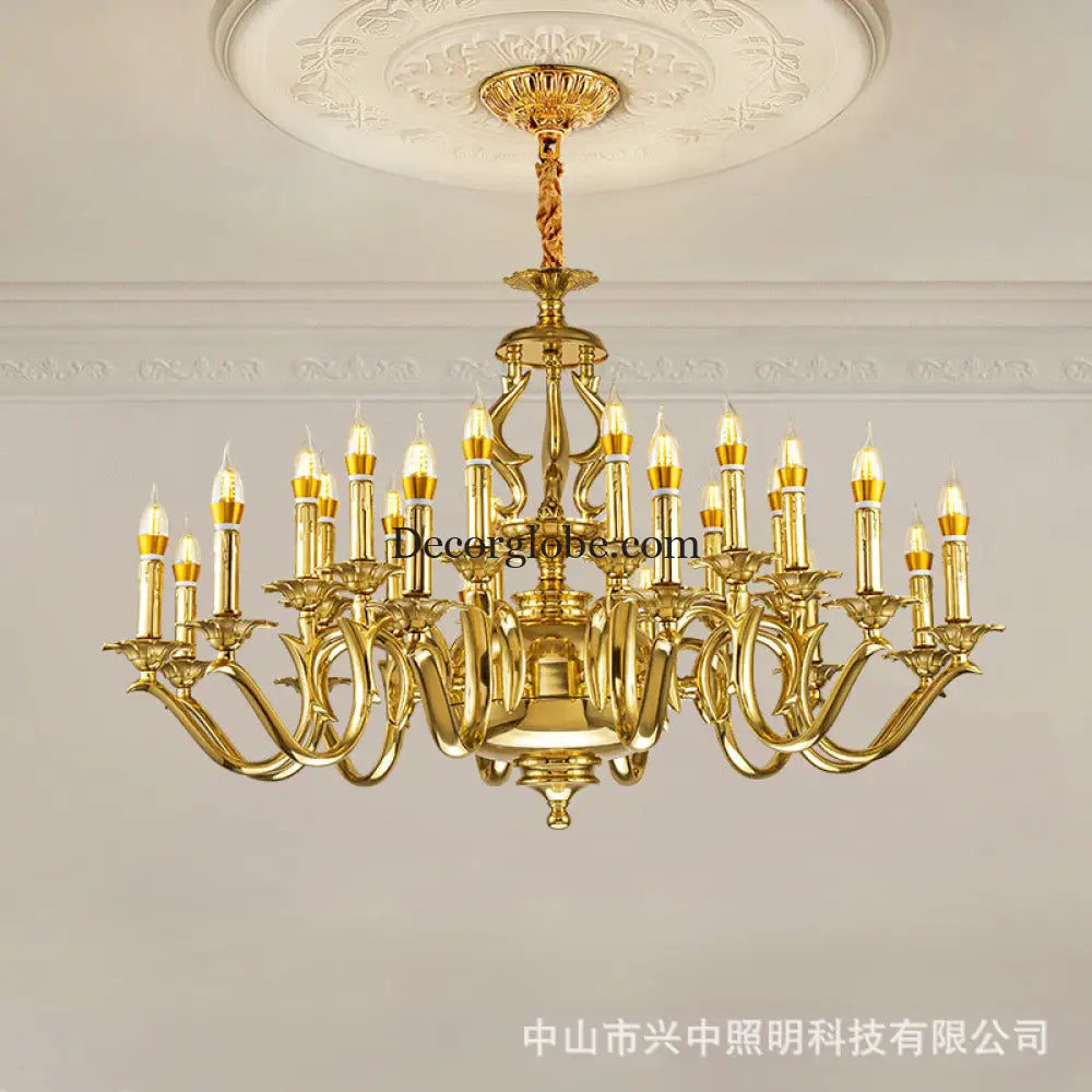 Josephine French Retro All-Copper Luxury Crystal Chandelier Chandelier