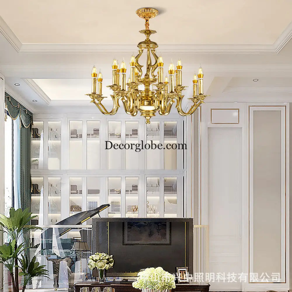 Josephine French Retro All-Copper Luxury Crystal Chandelier Chandelier