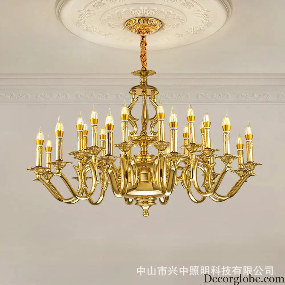 Josephine French Retro All-Copper Luxury Crystal Chandelier Chandelier