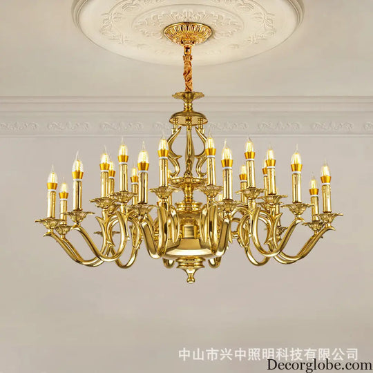 Josephine French Retro All-Copper Luxury Crystal Chandelier Chandelier