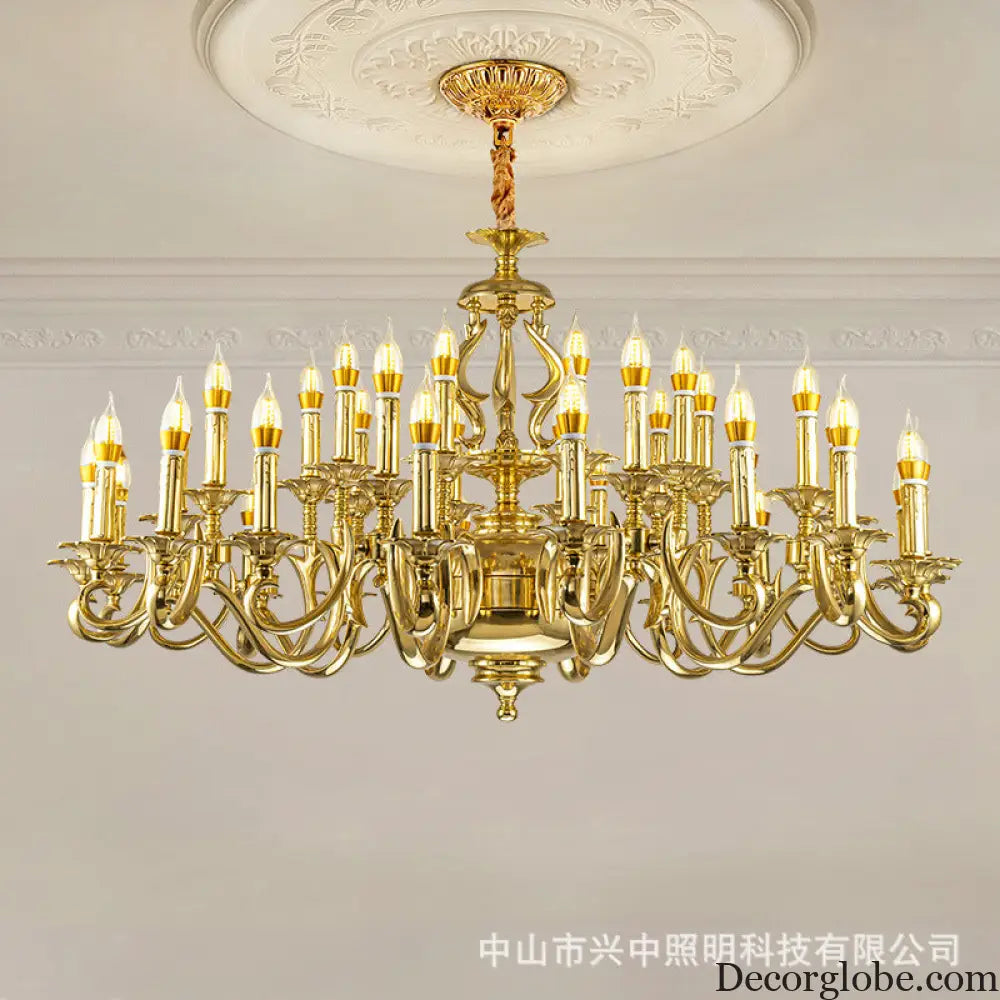 Josephine French Retro All-Copper Luxury Crystal Chandelier Chandelier