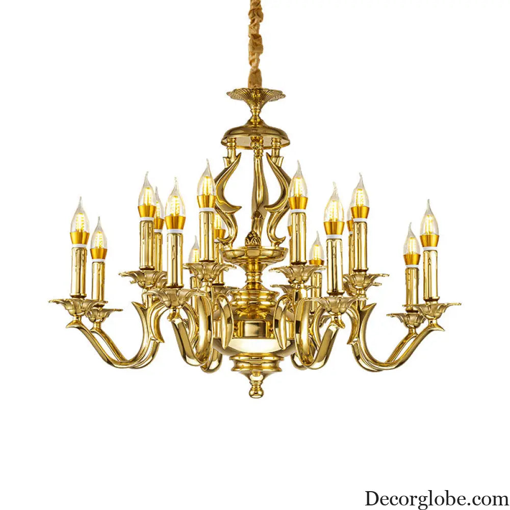 Josephine French Retro All-Copper Luxury Crystal Chandelier Chandelier