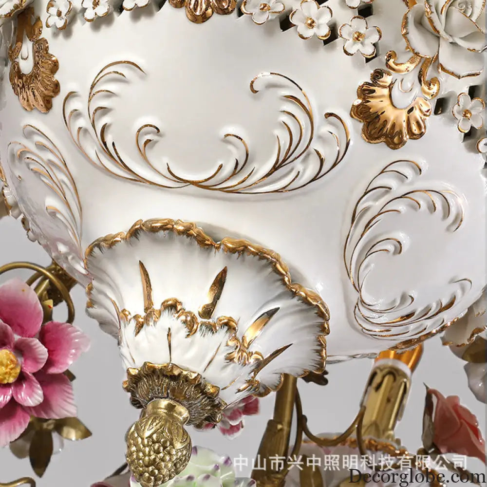 Xingzhong luxury French living room copper crystal chandelier Palace style European style villa ceramic bedroom dining