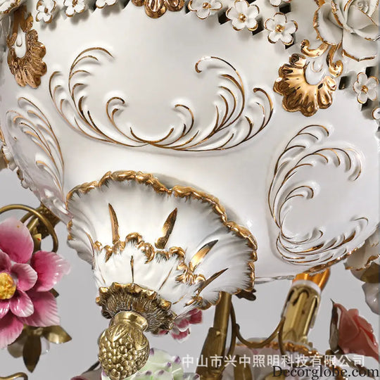 Xingzhong luxury French living room copper crystal chandelier Palace style European style villa ceramic bedroom dining