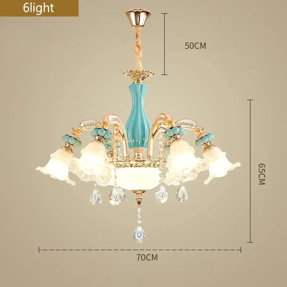 Elegant European-Style Crystal Chandelier - A Romantic and Fashionable Lighting Fixture for Living Rooms, Bedrooms, Dining Rooms, Studies, and Villa Duplexes - DecorGlobe