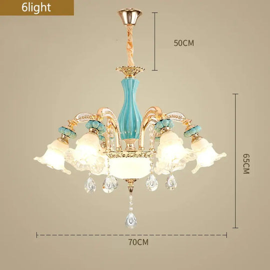 Elegant European-Style Crystal Chandelier - A Romantic and Fashionable Lighting Fixture for Living Rooms, Bedrooms, Dining Rooms, Studies, and Villa Duplexes - DecorGlobe