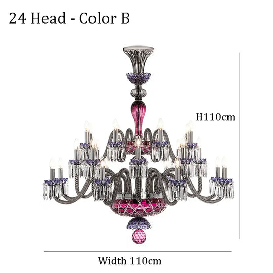 Large Crystal Chandelier for Foyer and Living Room Color B Chandelier