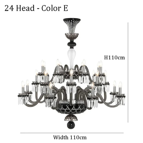 Large Crystal Chandelier for Foyer and Living Room Color E Chandelier