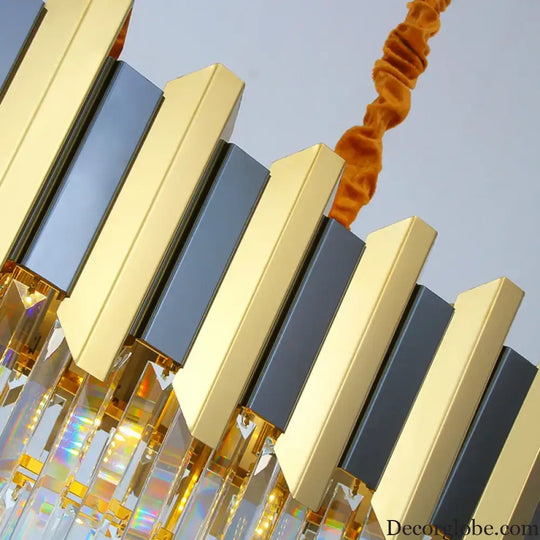 LED Modern Stainless Steel Crystal Chandeliers - Elegant Home Lighting for Foyers and Entrances - DecorGlobe