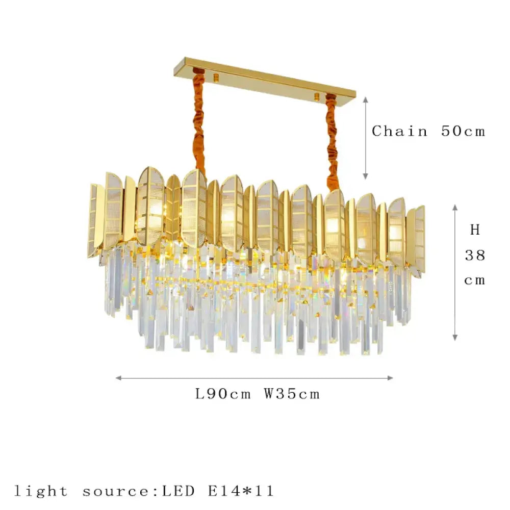LED Stainless Steel Golden Post-Modern Chandelier - Light Luxury Crystal Elegance for Living Rooms, Bedrooms, and Dining Spaces - DecorGlobe