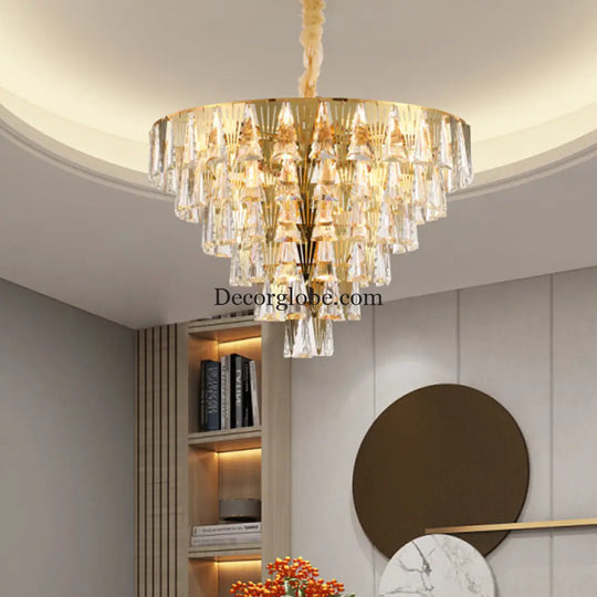 Leia Sparkling 8-Light Crystal Chandelier - Elegant Ambiance for Your Dining Room - DecorGlobe