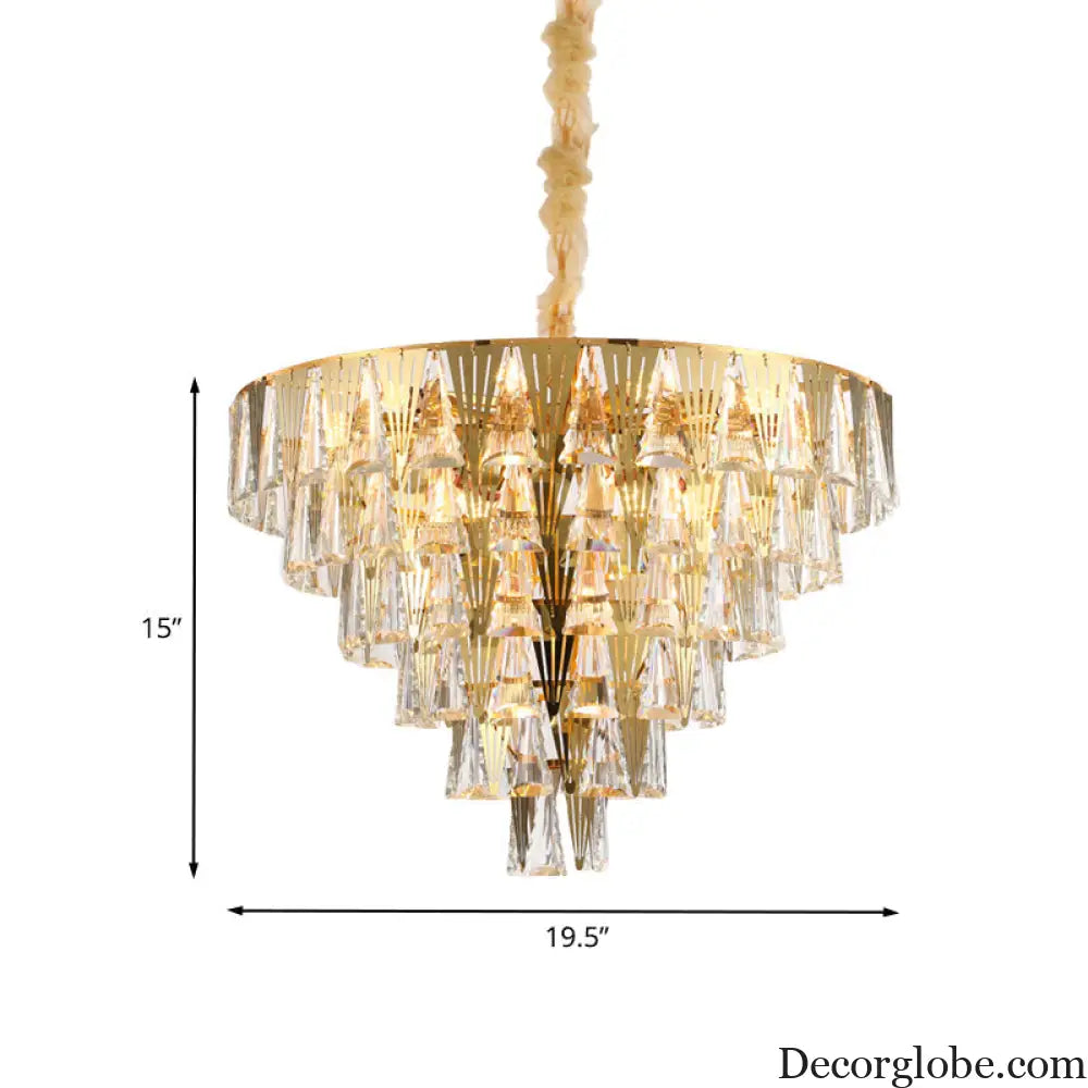 Leia Sparkling 8-Light Crystal Chandelier - Elegant Ambiance for Your Dining Room - DecorGlobe