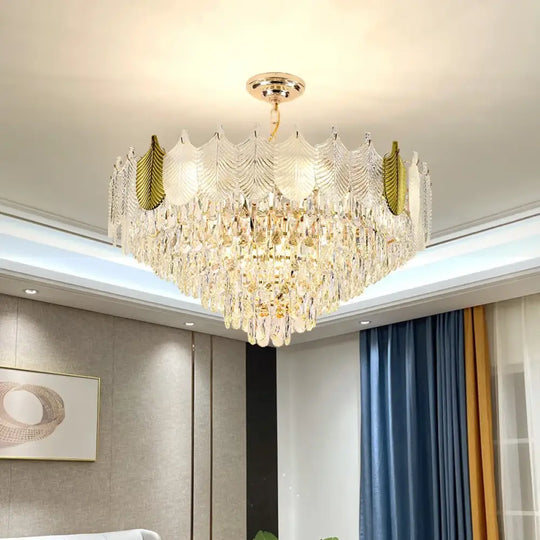 Light Luxury Crystal Chandelier - Elegance for Living, Dining, and Bedroom Illumination - DecorGlobe