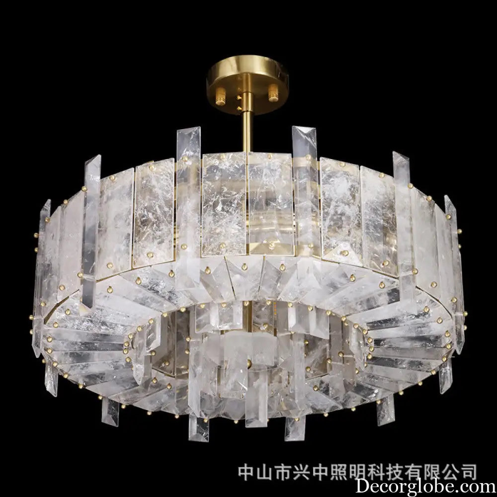 Light Luxury Crystal Chandelier for Living & Dining Room Spaces D60cm