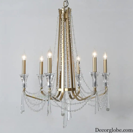 Nordic Style Crystal Chandelier Lighting - Elegance for Your Living Room Ceiling with French Inspired Large Chandeliers, Modern Staircase Lustre Cristal LED Lamp - DecorGlobe