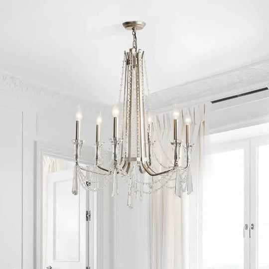 Nordic Style Crystal Chandelier Lighting - Elegance for Your Living Room Ceiling with French Inspired Large Chandeliers, Modern Staircase Lustre Cristal LED Lamp - DecorGlobe